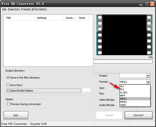 Free HD Converter(MTS格式轉換器)