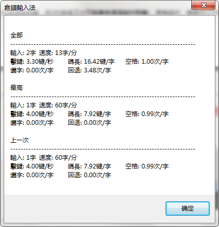 倉頡輸入法截圖