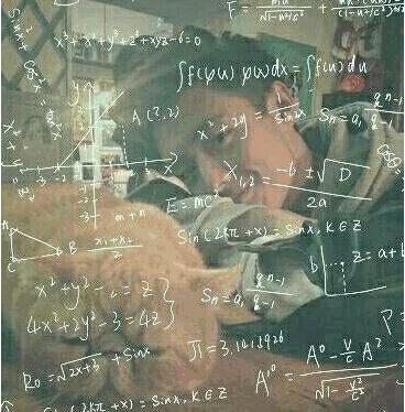 黑白頭像帶數學公式的男生女生版