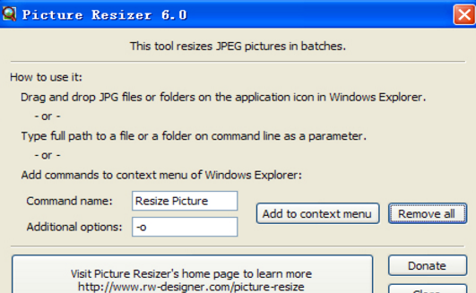 Picture Resizer(右鍵修改圖片大小尺寸)